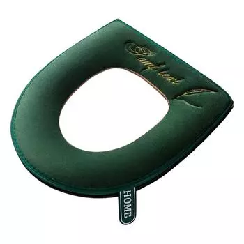 Универсальный чехол на сиденье для унитаза, зимний теплый мягкий коврик для унитаза, моющийся для ванной комнаты, съемная молния с откидной ручкой, водостойкий бытовой коврик коричневый