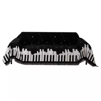 Универсальный черный чехол для дивана Four Seasons, тканевый, с полным покрытием, синельный светильник, роскошный высококачественный нескользящий чехол для дивана с защитой от кошачьих царапин 180*130cm