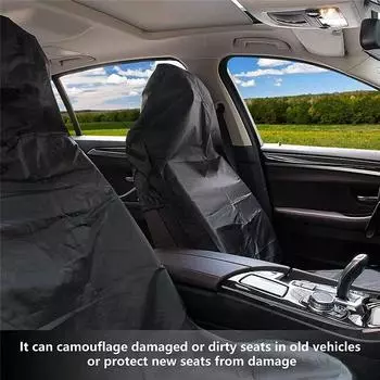 Универсальный черный чехол для сиденья автомобиля Oxford Pet Animal Пылезащитный противоскользящий грузовой автомобиль внедорожник грузовик подушка сиденья защитный чехол 2 шт.