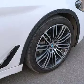 Универсальный черный карбоновый резиновый протектор колесных арок, защитная полоса, декоративный расширитель арок для автомобиля