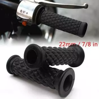 Универсальный черный мотоциклетный резиновый руль, ручки 22 мм, 7/8, в наличии на складе в Великобритании