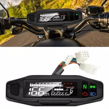 Универсальный цифровой спидометр для мотоцикла, одометр, ЖК-дисплей, приборная панель, счетчик оборотов в минуту, кмч, тахометр, указатель поворота, аксессуары для мотоциклов