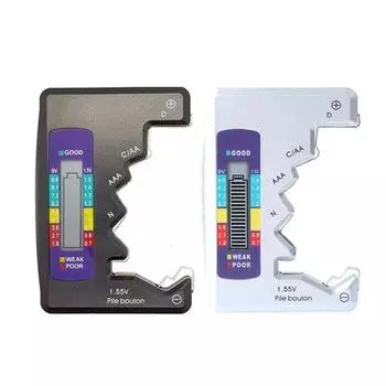 Универсальный цифровой ЖК-тестер для проверки батареи CDN Aa Ce 9V 1,5V Aaa Button серебряный