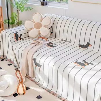 Универсальный декоративный диван-полотенце из шенилла для гостиной, защитный чехол для дивана от пыли, бохо, дышащее пылезащитное одеяло 180x130