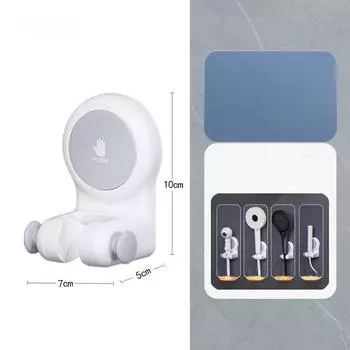 Универсальный держатель для душевой лейки, кронштейн на присоске для ванной комнаты, подвижная база для душевой лейки без сверления