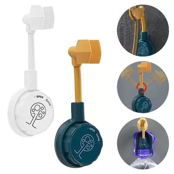 Универсальный держатель для душевой лейки Регулируемый самоклеящийся кронштейн для душа Настенное крепление белый