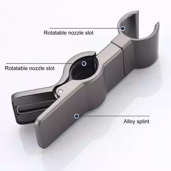 Универсальный держатель для душевой лейки Yousheng, поворотный на 35 градусов, держатель для душа из цинкового сплава чёрный