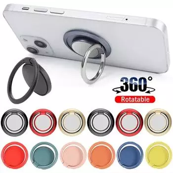 Универсальный держатель для кольца на палец, подставка для мобильного телефона iPhone, Samsung, Xiaomi, роскошный держатель для задней наклейки с вращением на 360° чёрный