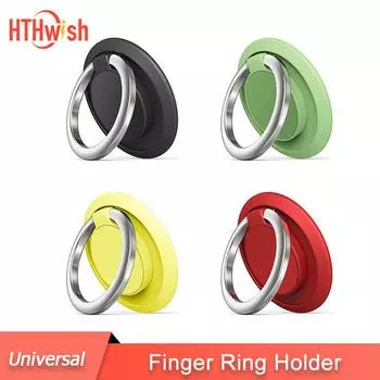 Универсальный держатель для колец на палец, подставка для телефона, вращающаяся на 360 градусов для Iphone, iPad, планшета, автомобиля, магнитное автомобильное крепление, задняя наклейка, кронштейн чёрный
