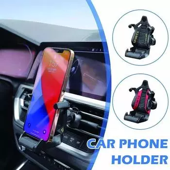 Универсальный держатель для мобильного телефона в стиле сиденья, автомобильный держатель AirVent Clip Mount, держатель для гоночного автомобиля, держатель для сиденья Air Design Navigation жёлтый