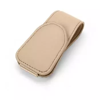 Универсальный держатель для очков Кожаный зажим для очков на солнцезащитный козырек Практичный зажим для карт/билетов