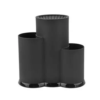 Универсальный держатель для резаков 3 в 1, подставка для кухонных принадлежностей, большой контейнер для хранения кухонных принадлежностей, экономящий место, универсальный органайзер для столовых приборов в форме палочек для еды чёрный