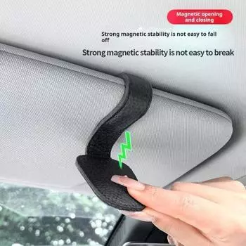 Универсальный держатель для солнцезащитного козырька, зажим для очков, простая установка, магнитный держатель для автомобильных солнцезащитных очков, зажим для очков, аксессуары оранжевый