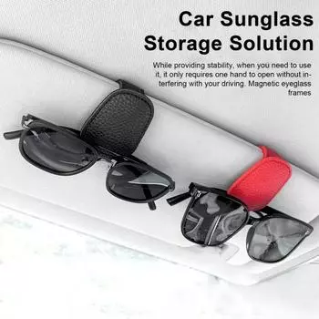 Универсальный держатель для солнцезащитного козырька, зажим для очков, простая установка, магнитный держатель для автомобильных солнцезащитных очков, зажим для очков, аксессуары розовый