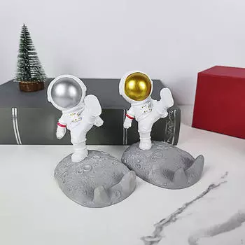 Универсальный держатель для телефона астронавта, подставка, украшения, кронштейн для космонавта, настольная смола для автомобиля B2 Gold