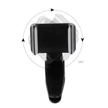 Универсальный держатель для телефона на солнцезащитный козырек автомобиля, вращающийся на 360 градусов, автомобильный держатель для навигации, подставка-клипса, кронштейн для мобильного телефона, аксессуар красный