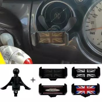 Универсальный держатель для телефона в автомобиль Mini One Cooper S R53 R50 R52, аксессуары для крепления телефона на вентиляционную решетку The Black Flag A