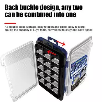 Универсальный держатель крючка для бусины, водонепроницаемые коробки для крючков и приманок, отсеки, противоударные регулируемые перегородки, аксессуары для рыболовных снастей синий