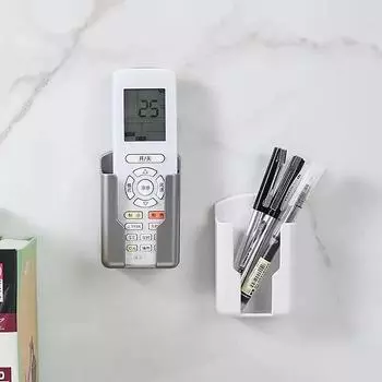 Универсальный держатель пульта дистанционного управления, кронштейн для зарядки телефона, кронштейн для пульта дистанционного управления кондиционера, настенная полка, подставка белый