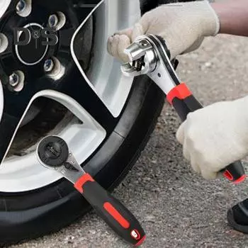 Универсальный динамометрический ключ с трещоткой, противоскользящая ручка, эргономичный дизайн, термообработанный многофункциональный регулируемый ключ с трещоткой 22