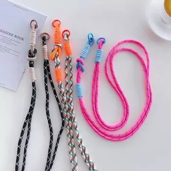 Универсальный длинный ремешок через плечо для мобильного телефона, широкий тканевый шейный ремешок, веревка, женские подвесные украшения с жемчугом, ремешок с защитой от потери