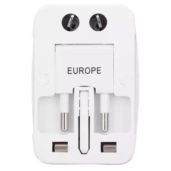Универсальный дорожный адаптер. Международное настенное зарядное устройство для большинства стран, 110250 В.