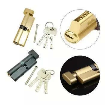 Универсальный дверной замок цилиндровый замок для внутренней двери мебель деревянная дверь безопасность противоугонный замок с 3 ключами фурнитура золотой