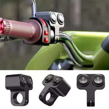 Универсальный двойной переключатель управления на руле мотоцикла 12 В для индикатора фар 2 Wire