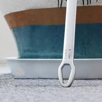 Универсальный двусторонний ключ, многофункциональный самозатягивающийся регулируемый гаечный ключ Torx для велосипеда серебряный