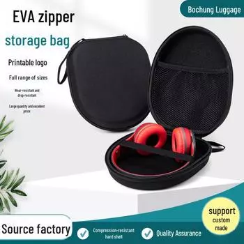 Универсальный футляр для хранения Bluetooth-гарнитуры EVA — большой, портативный, устойчивый к падениям и давлению 22*19*6 without net