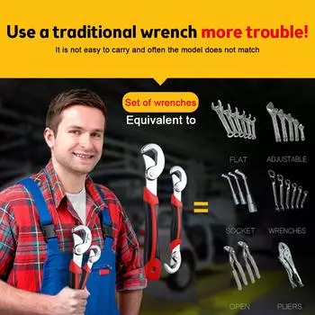 Универсальный гаечный ключ 9-32 мм, регулируемый универсальный многофункциональный портативный динамометрический ключ с трещоткой для открытия масляного фильтра, ручной инструмент