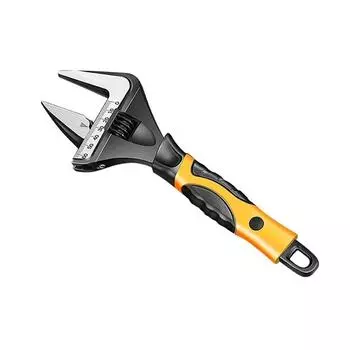 Универсальный гаечный ключ CR-V с большим зевом, гаечный ключ для ванной комнаты, регулируемый гаечный ключ, ручной инструмент 6in жёлтый