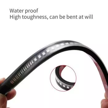 Универсальный гибкий 48SMD светодиодный мотоциклетный DRL пыле- и водонепроницаемый стоп-сигнал поворотный сигнал комбинирует один аксессуар для мотоцикла