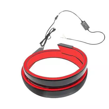 Универсальный глянцевый черный светодиодный задний стоп-сигнал с динамическим указателем поворота, спойлер на крышу багажника автомобиля, лип спойлер, крышка заднего антикрыла