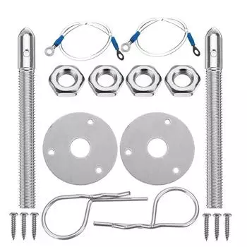 Универсальный гоночный стиль нержавеющая сталь крепление капота штифт пластина капот замок комплект капот капот двигатель капот замок CHINA