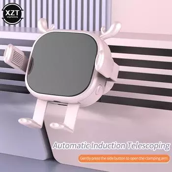 Универсальный гравитационный автомобильный держатель для телефона, автомобильный вентиляционный зажим, держатель для мобильного телефона, подставка для мобильного телефона, поддержка iPhone для Samsung чёрный