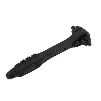 Универсальный храповой патрон-ключ для дрели, двухсторонний храповой ключ, инструмент для затягивания и ослабления One Size чёрный