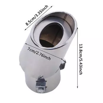 Универсальный хромированный хвост автомобиля из нержавеющей стали, прямой круглый наконечник трубы глушителя, аксессуары для украшения автомобиля, легкий доступ 2