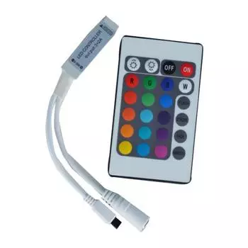 Универсальный инфракрасный мини-24-клавишный ИК-пульт дистанционного управления беспроводной для 3528 5050 RGB LED белый