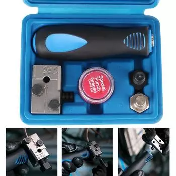 Универсальный инструмент для развальцовки тормозных магистралей, набор инструментов для развальцовки тормозных трубок, инструмент для технического обслуживания автомобиля, двойной адаптер для развальцовки 3/16 дюйма, инструменты для ремонта автомобилей, м