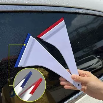 Универсальный инструмент для тонировки боковой щетки, установка PPF, виниловая пленка, автомобильный скребок, силиконовая щетка стеклоочистителя, скребок для сушки воды 15*13.5cm / 5.9*5.31inch красный