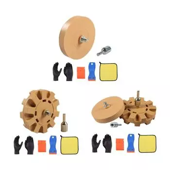 Универсальный инструмент для удаления наклеек, ластик, набор колес, инструмент для удаления клея с перчатками