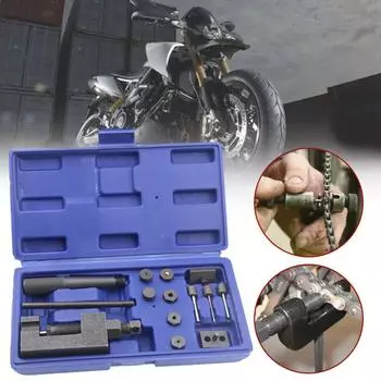 Универсальный инструмент для заклепывания цепи мотоцикла, 6 штифтов, кусачки для цепи, заклепочный станок для велосипедной цепи, ручка для пресса штифтов 520/525/530/63 K1G2