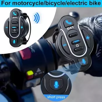 Универсальный интеллектуальный беспроводной пульт дистанционного управления Bluetooth 5.4, кнопка мультимедиа для рулевого колеса автомобиля, мотоцикла, велосипеда, водонепроницаемый руль для шлема, наушники