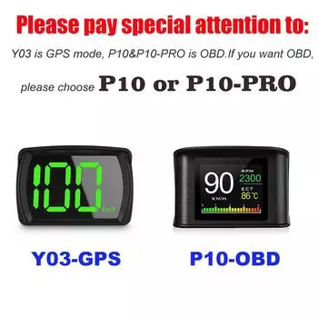 Универсальный интеллектуальный проекционный дисплей P10/ P10-PRO OBD2 Hud спидометр датчик Y03 GPS бортовой компьютер измеритель автомобильная электроника