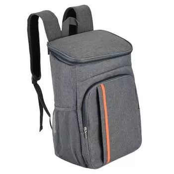 Универсальный изолированный рюкзак-холодильник для напитков, охлажденных продуктов питания, водонепроницаемый, большой емкости, транспортный, 20 л, серый,