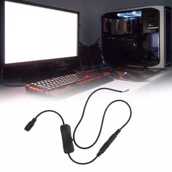 Универсальный кабель 5,5x2,1 мм с разъемом «мама-папа» с переключателем, подходит для светодиодных фонарей, камер, вентиляторов, обогревателей. A