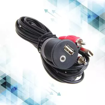 Универсальный кабель-адаптер USB 3,5 мм на 2RCA, высокоскоростной удлинитель USB2.0, 100 см, 39,37 дюйма B