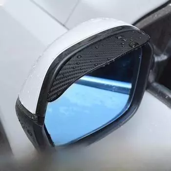 Универсальный карбоновый козырек от дождя для зеркала заднего вида — защелкивающаяся конструкция для легкой установки и максимальной защиты от дождя. Small Round Mirror 9762