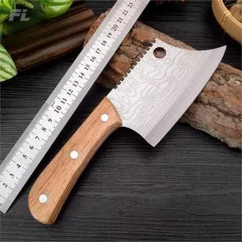 Универсальный карманный кухонный нож Мини-нож для рыбы Ножи для пиццы Ножи для сыра Пицца Торт Ножи для забоя скота Приготовление пищи Нарезка Корейский топор красный